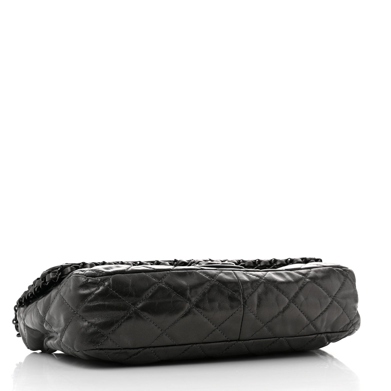 Chanel Metallic Calfskin Quilted Medium Chain Me Flap Grey 4 of 11