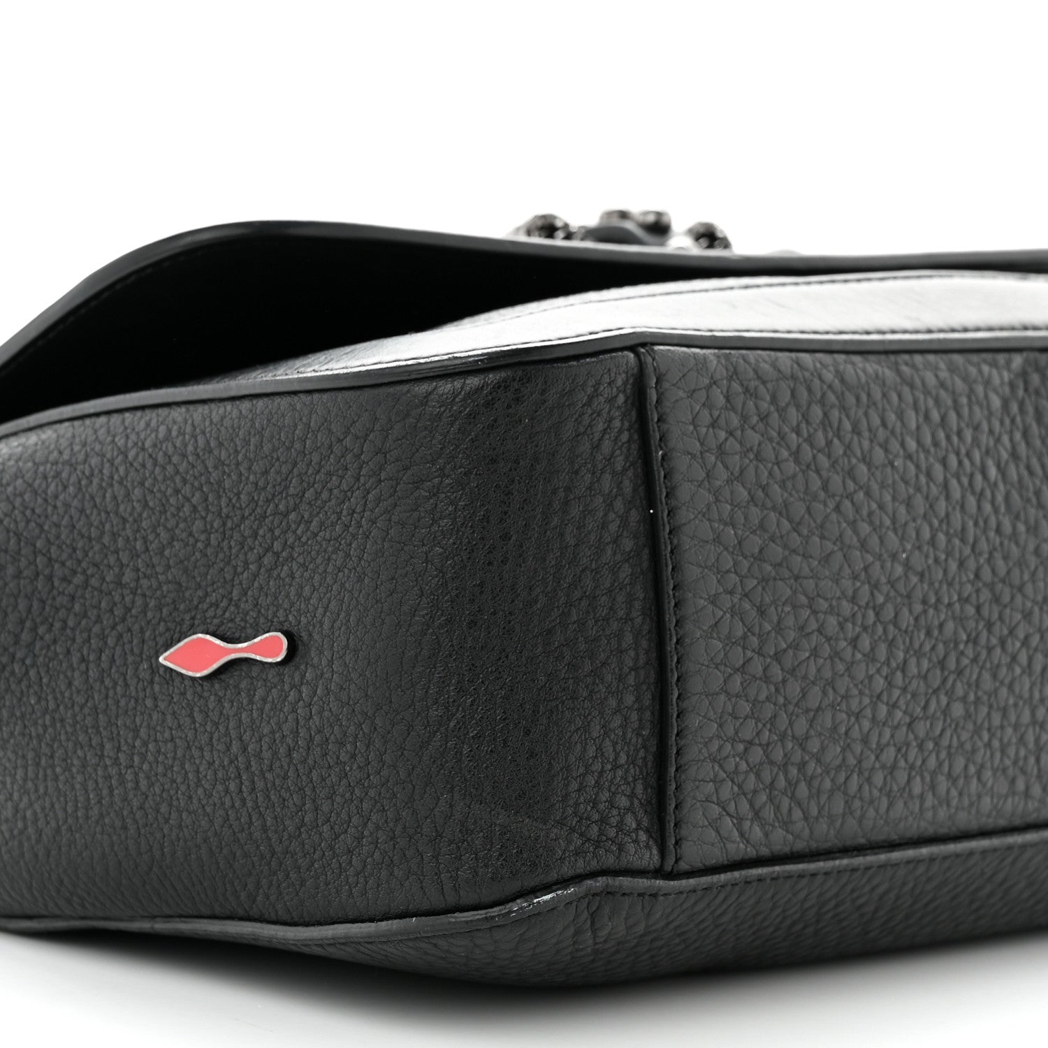 Christian Louboutin Calfskin Small Sweet Charity NV Shoulder Bag Black 8 of 9