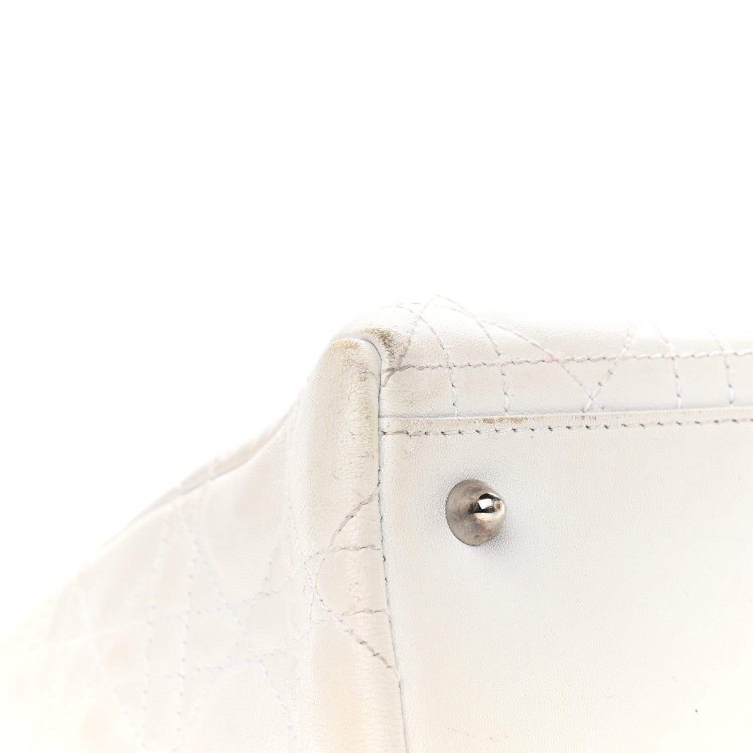 Christian Dior Lambskin Cannage Medium Lady Dior White 21 of 24