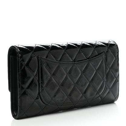 Chanel Patent Quilted Travel Wallet Black 4 of 14