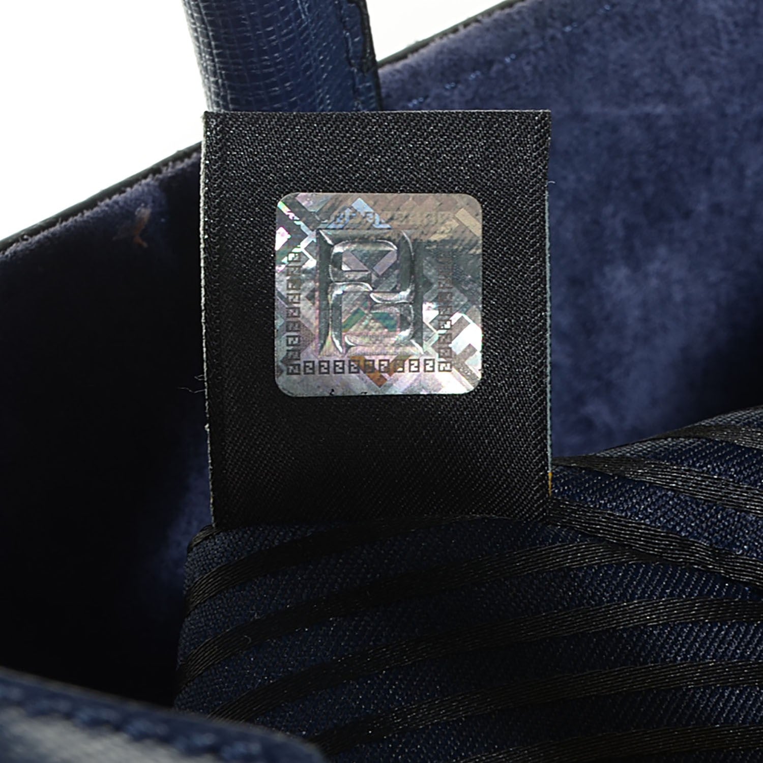 Fendi Vitello Elite Regular 2Jours Tote Blue 9 of 10