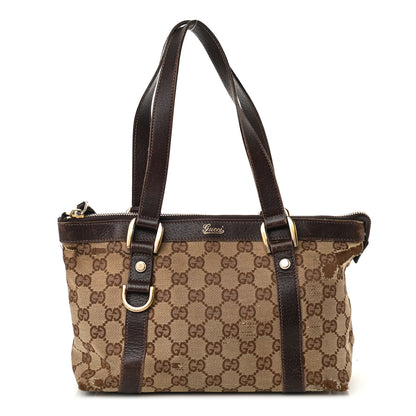 Gucci Monogram Small Abbey Tote Dark Brown 1 of 16