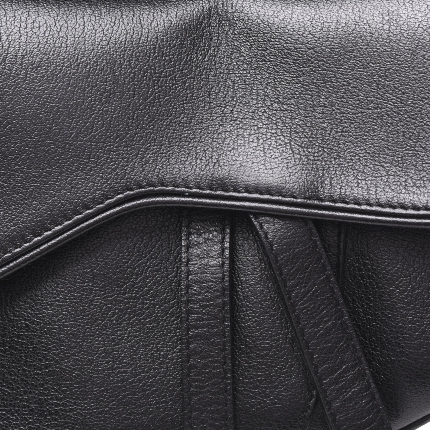 Christian Dior Calfskin Saddle Bag Black 9 of 9