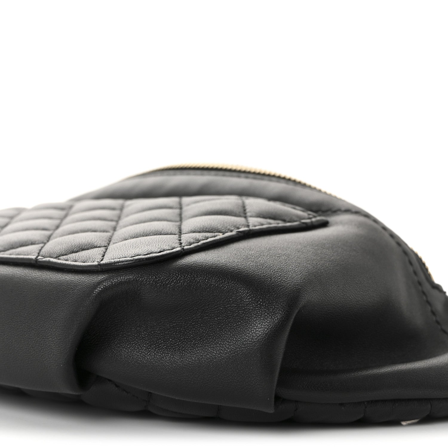 Chanel Lambskin Quilted Waist Bag Fanny Pack Black 10 of 10