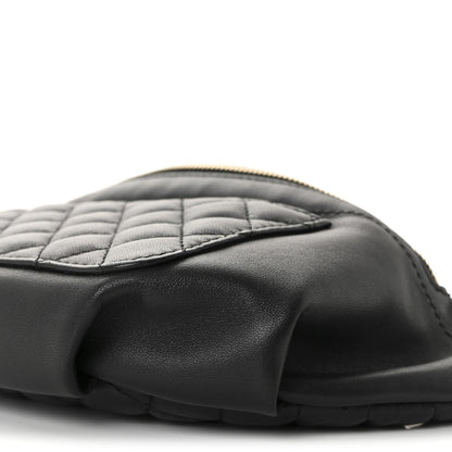 Chanel Lambskin Quilted Waist Bag Fanny Pack Black 10 of 10