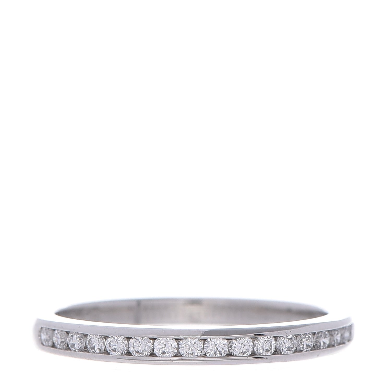 Platinum Diamond .17ctw Half Circle Wedding Band Ring 52 6