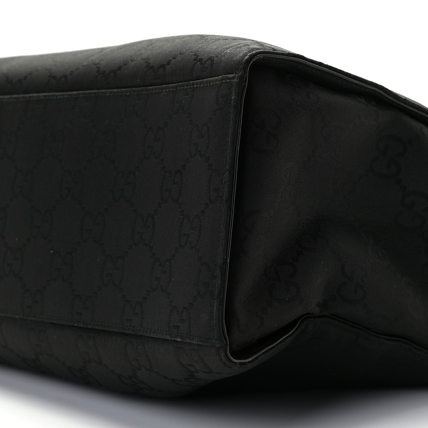 Nylon Monogram Bamboo Handle Bag Black