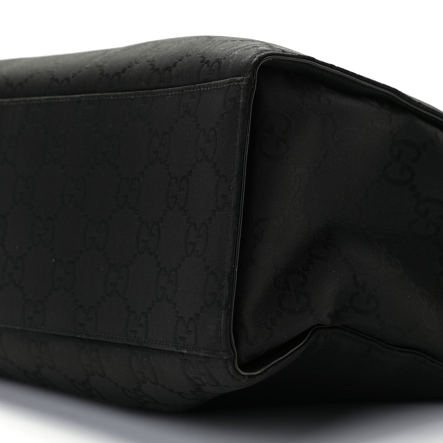 Gucci Nylon Monogram Bamboo Handle Bag Black 10 of 11