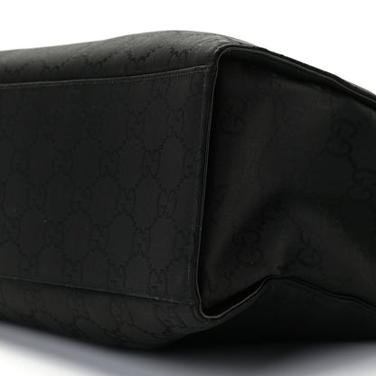 Gucci Nylon Monogram Bamboo Handle Bag Black 10 of 11