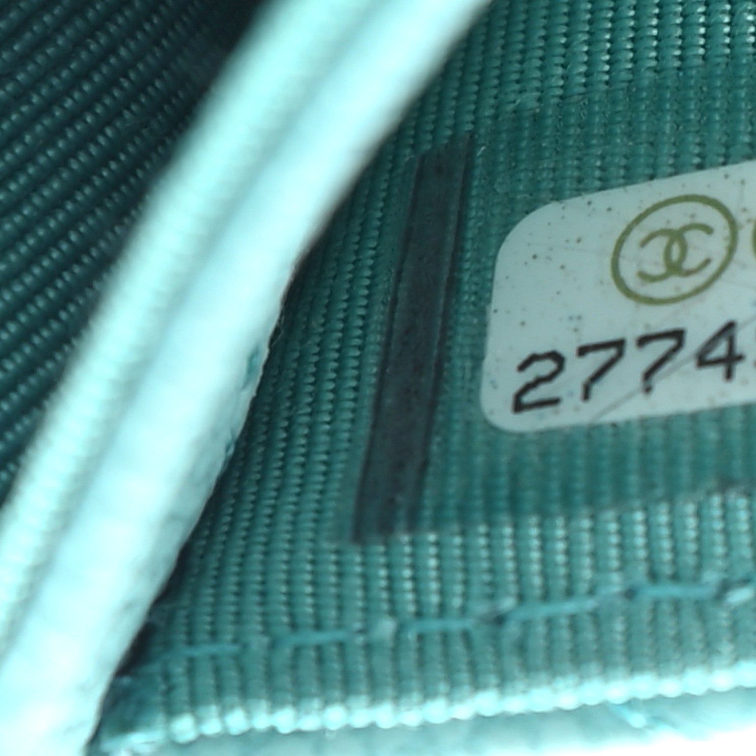 Chanel Caviar Chevron Quilted Flap Card Holder Green 8 of 10