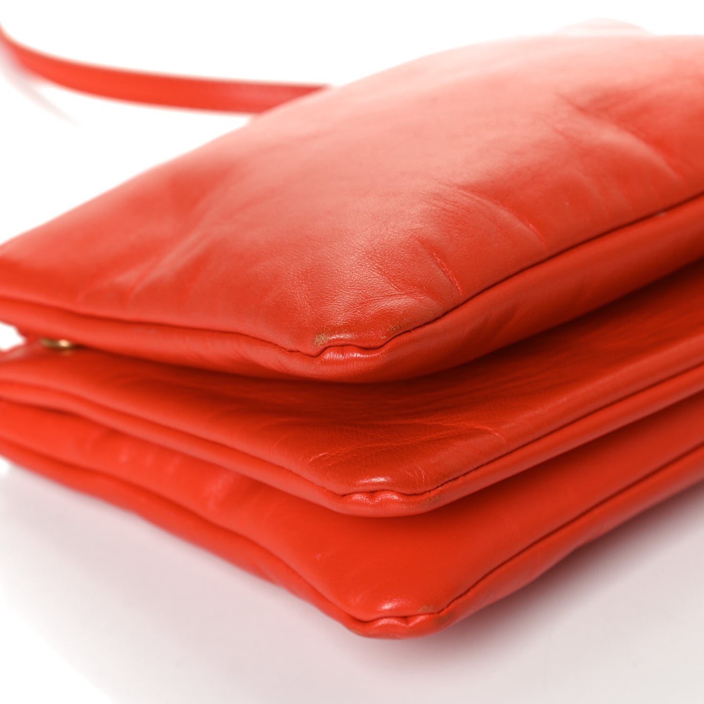 Lambskin Small Trio Crossbody Bag Light Ruby