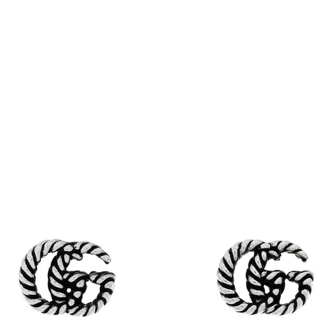 Sterling Silver Torchon Double G Earrings