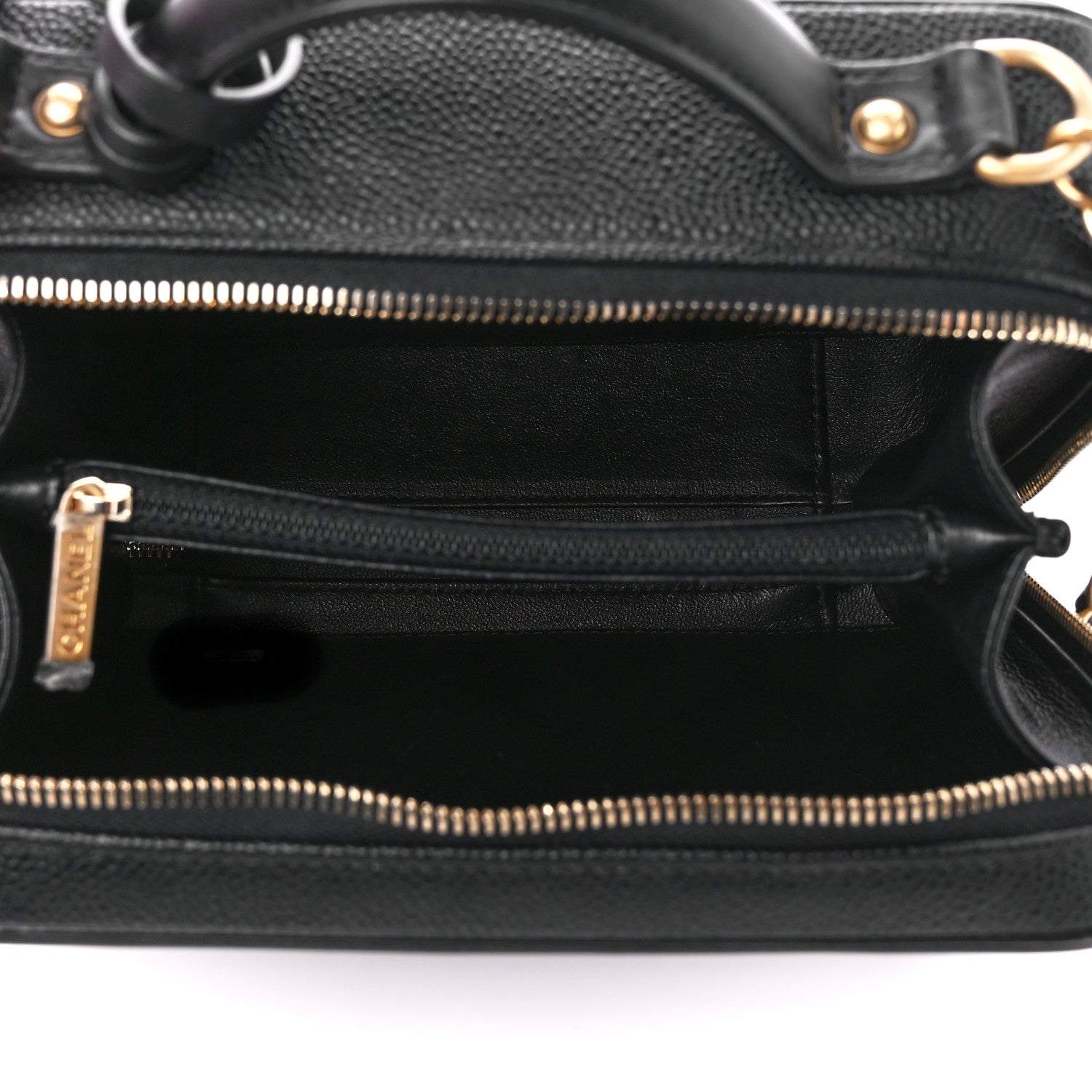Chanel Caviar Quilted Medium CC Filigree Vanity Case Black 5 of 10