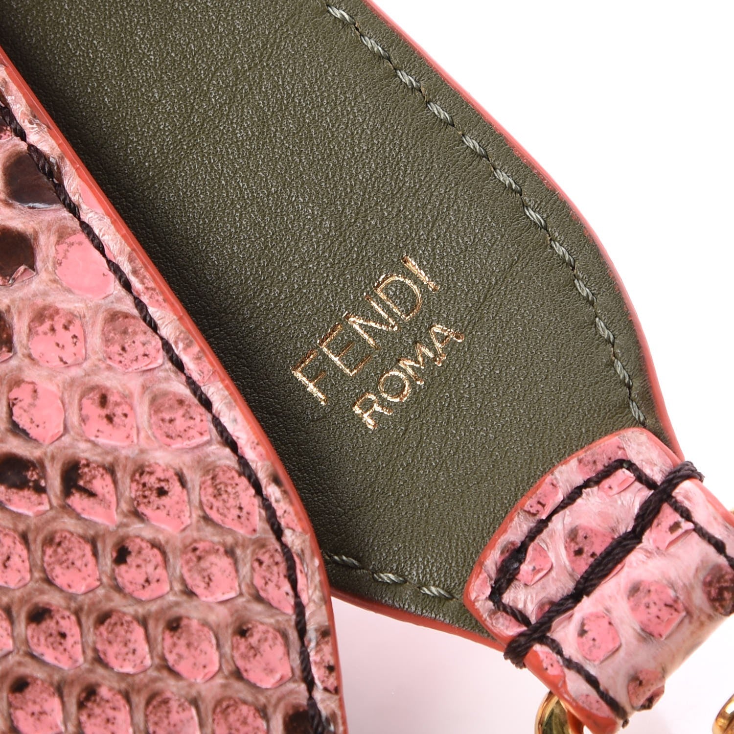Fendi Shiny Python Vitello Dolce Strap You Lollypop Equatore 3 of 5