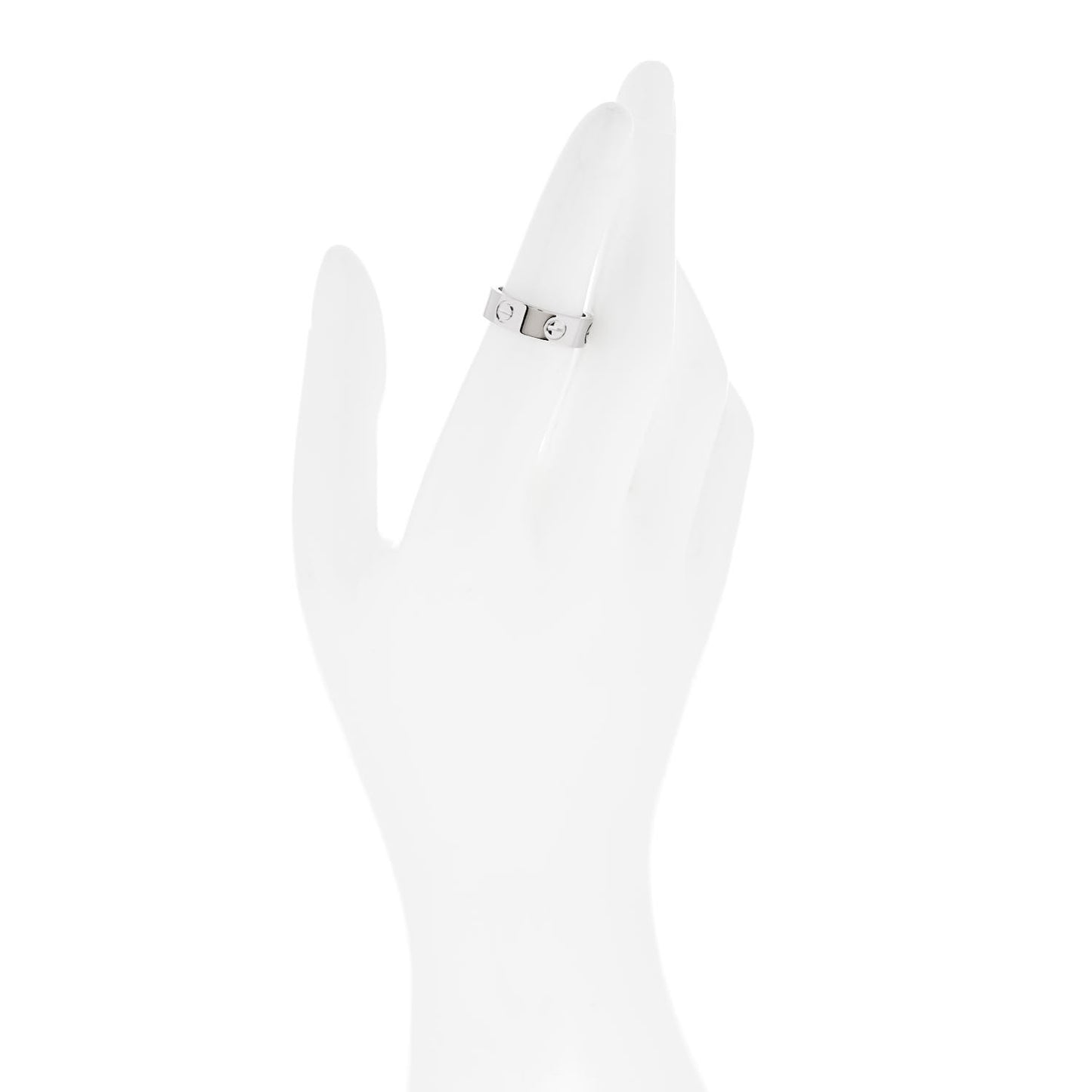 18K White Gold 5.5mm LOVE Ring 51 5.75