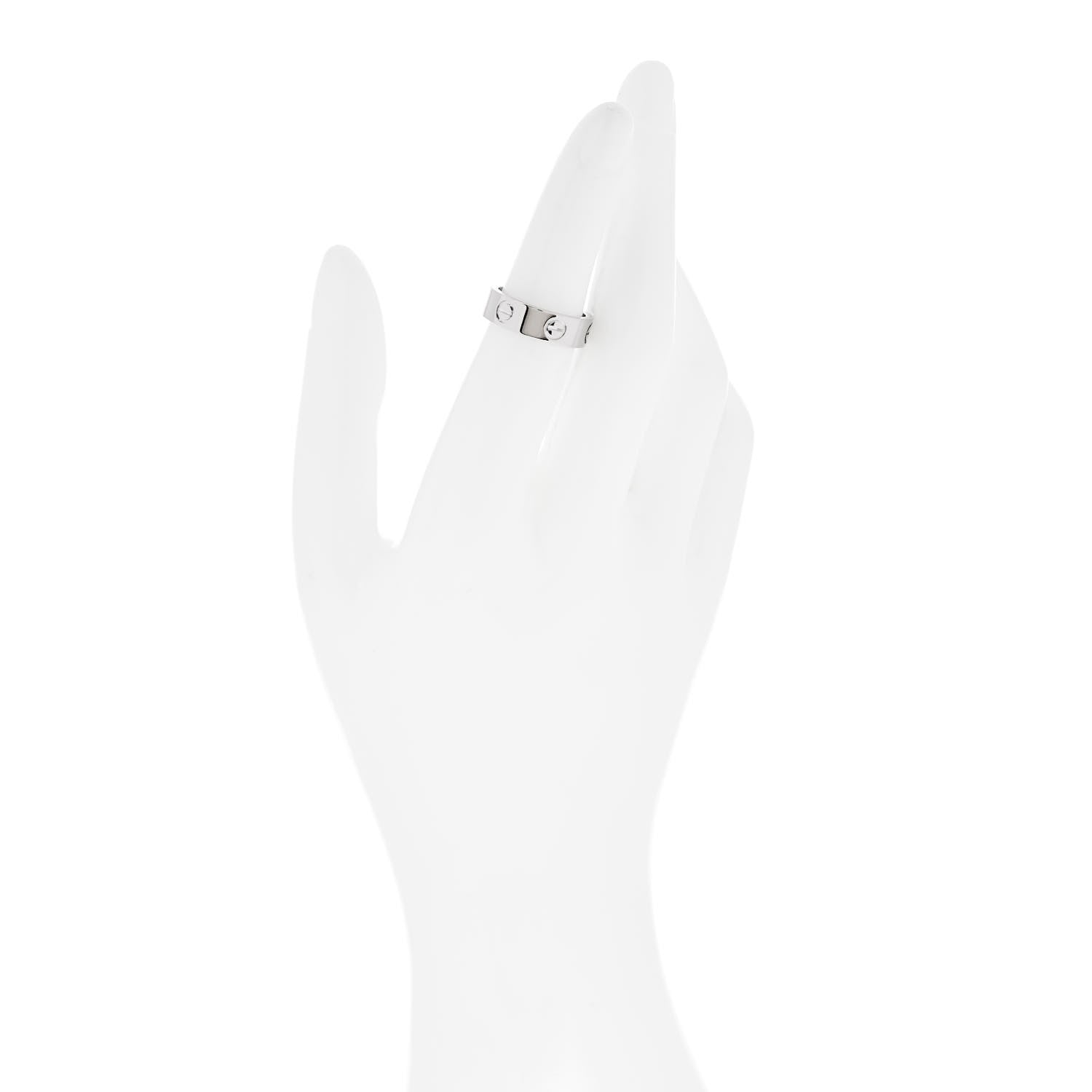 Cartier 18K White Gold 5.5mm LOVE Ring 51 5.75 2 of 4