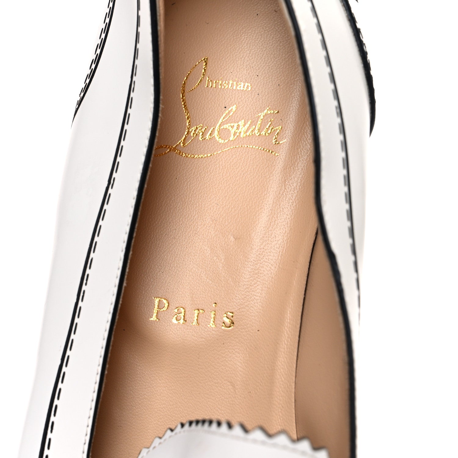 Christian Louboutin Calfskin Women Mocalaureat Tromp L'oeil Loafers 39 White 9 of 9