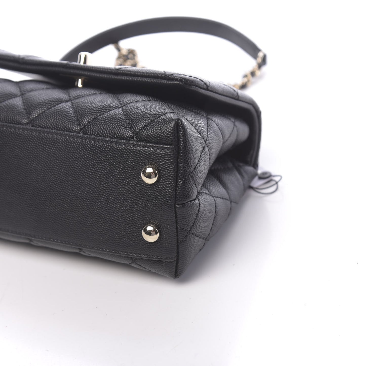 Caviar Quilted Extra Mini Coco Handle Flap Black