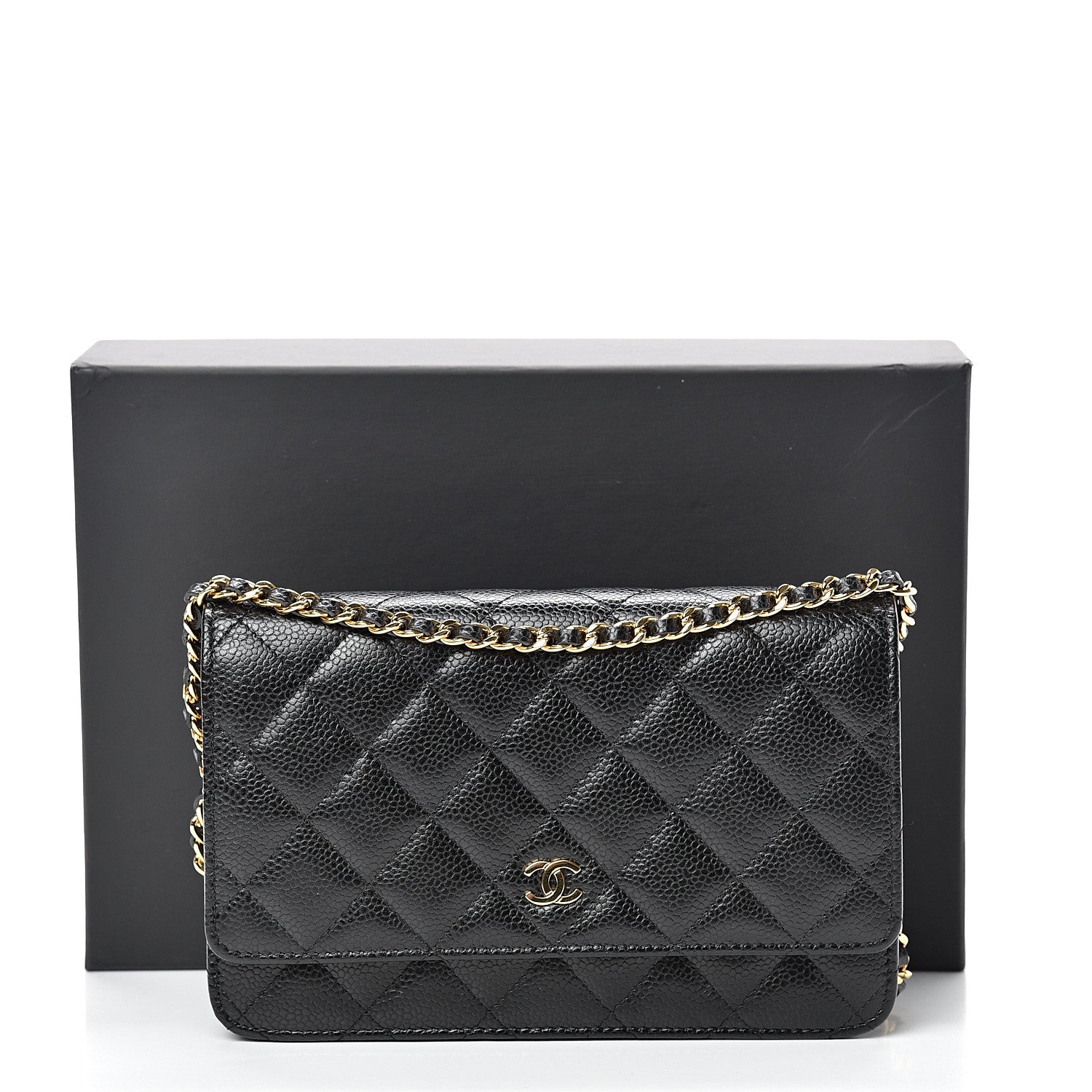 Chanel Caviar Quilted Wallet On Chain WOC Black 12 of 12