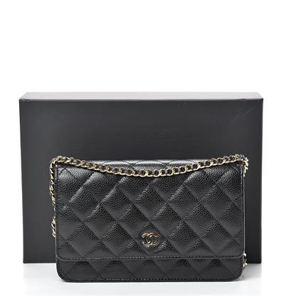 Chanel Caviar Quilted Wallet On Chain WOC Black 12 of 12
