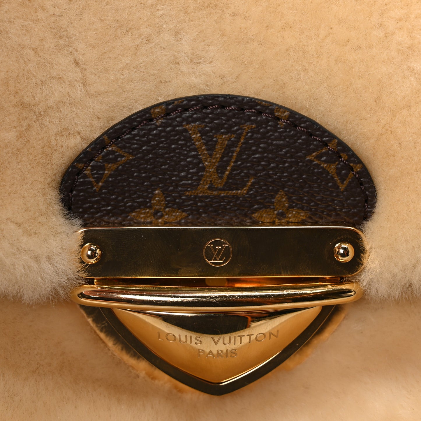 Shearling Monogram Sunset Cream