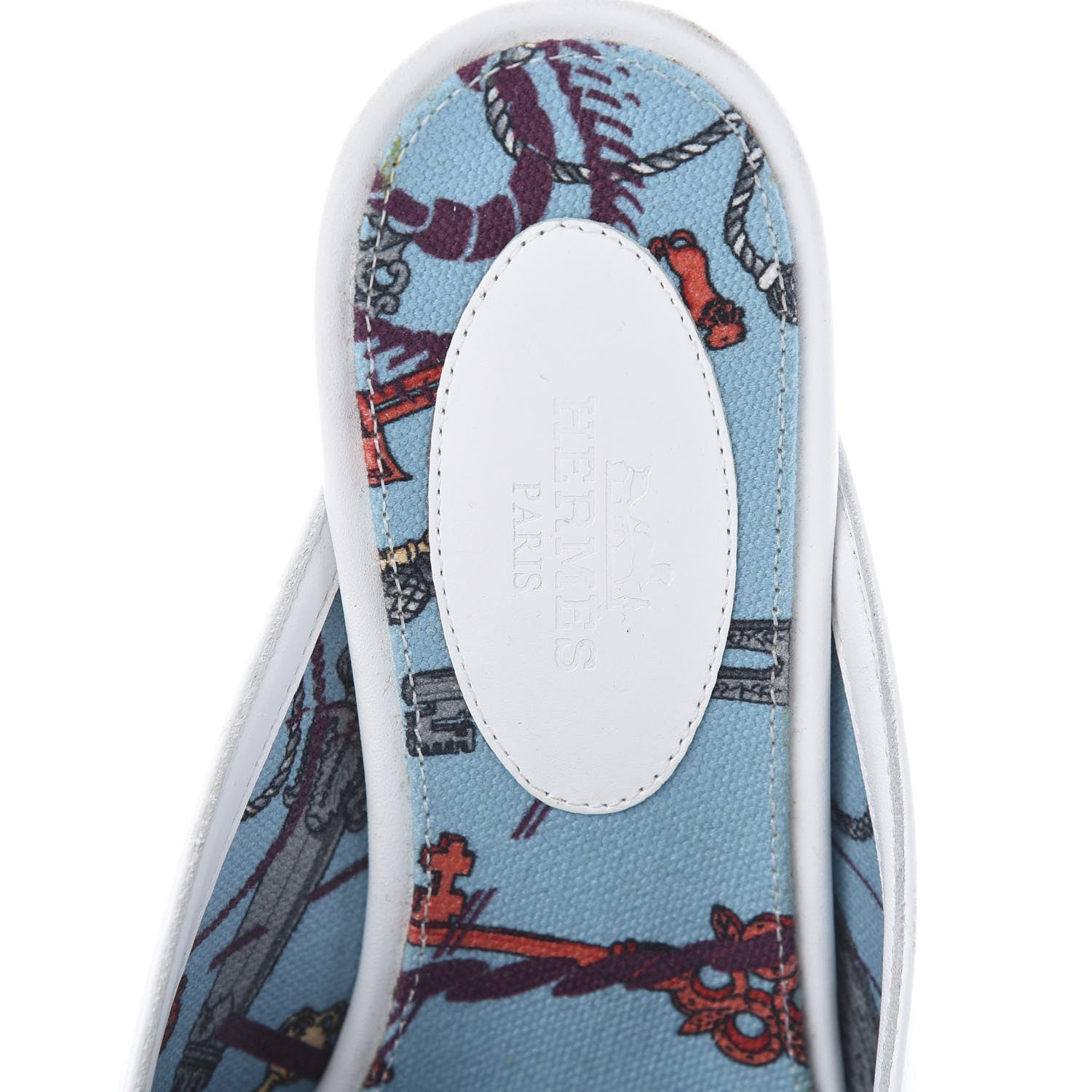 Hermes Calfskin Oz Mules 37 White 7 of 7