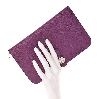Hermes Togo Dogon Duo Wallet Ultraviolet 2 of 18