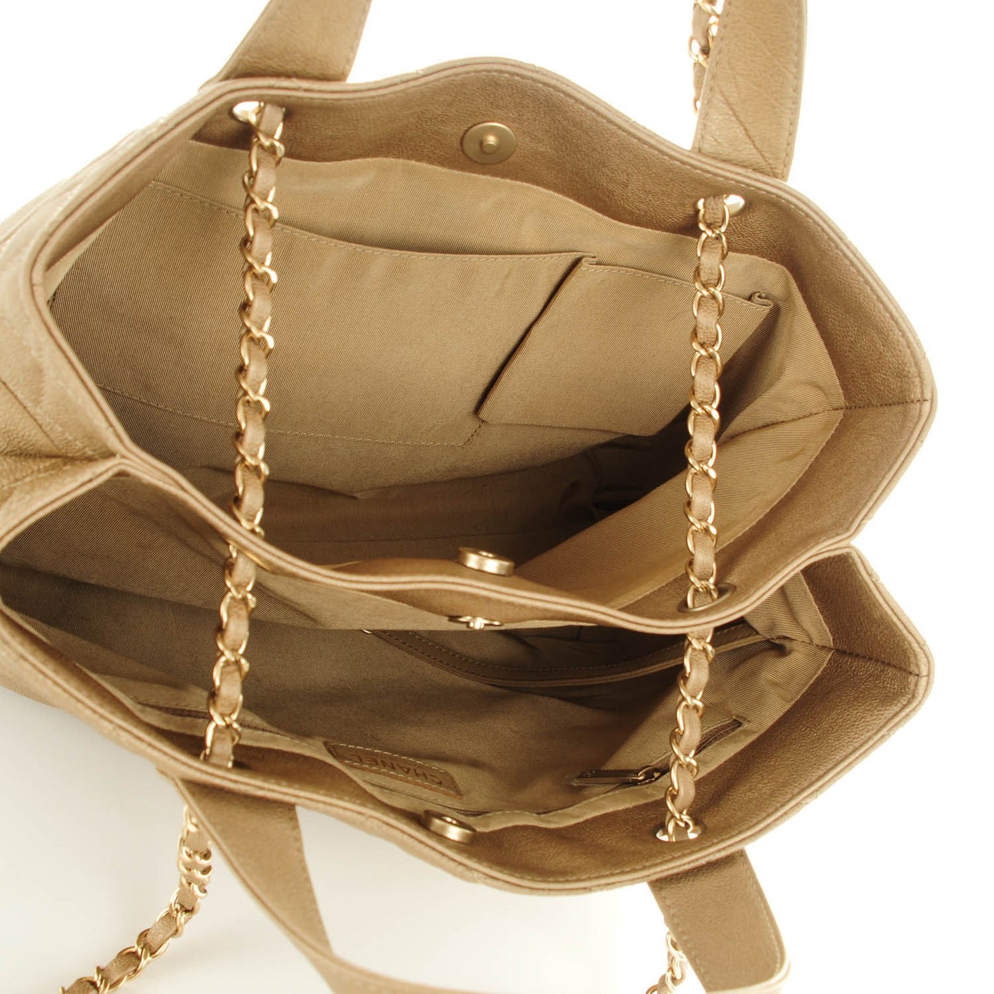 Calfskin Large Trianon Tote Gold