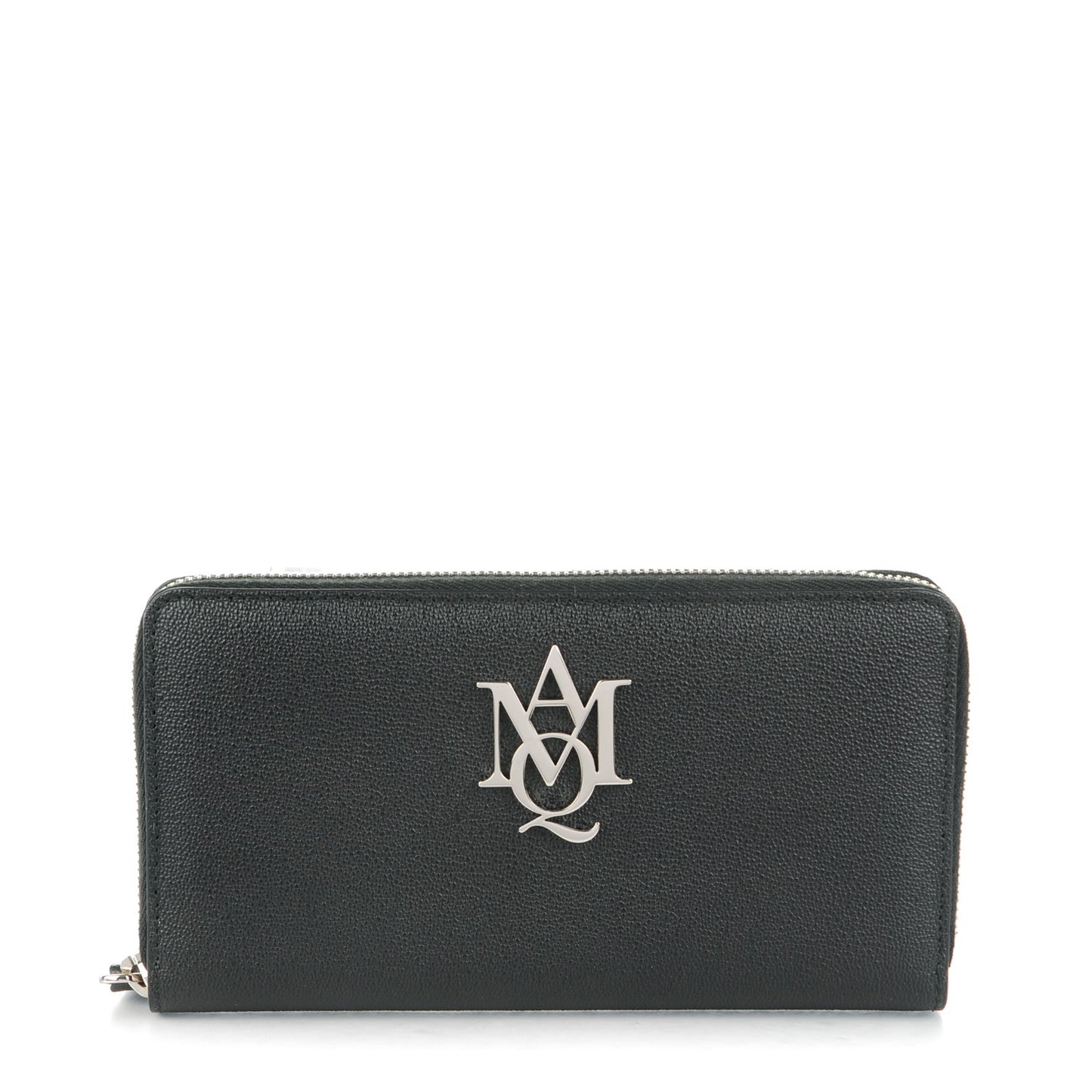 Calfskin Insignia Continental Zip Wallet Black