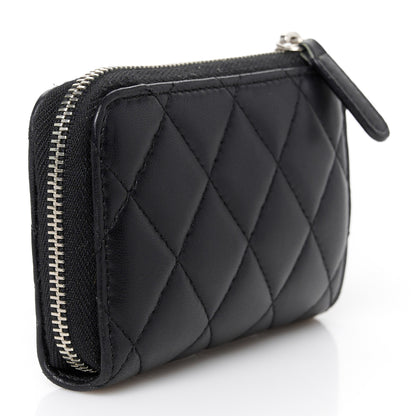 Chanel Lambskin Quilted Key Holder Case Black 3 of 9