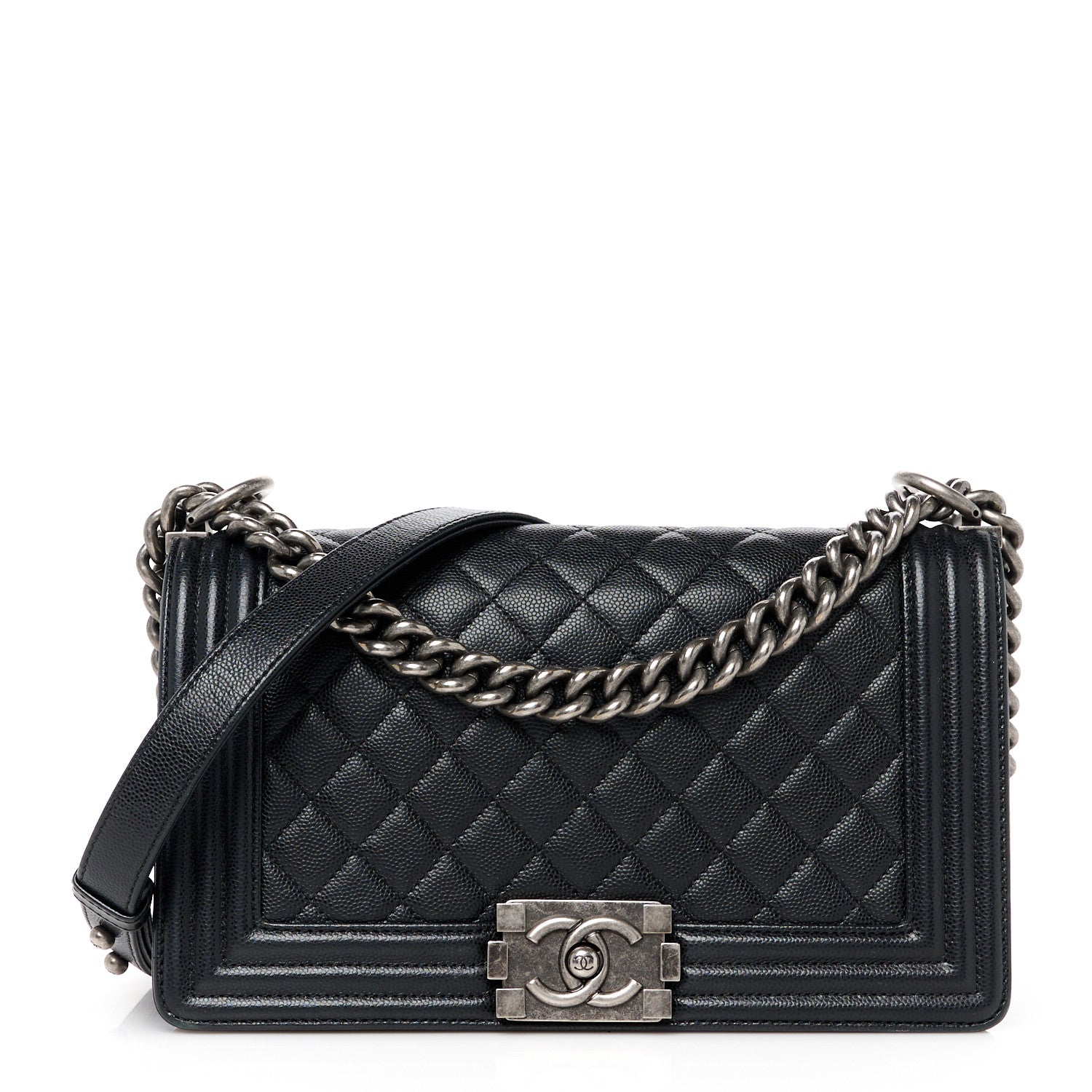 Chanel Caviar Quilted Medium Boy Flap Black 1 of 11