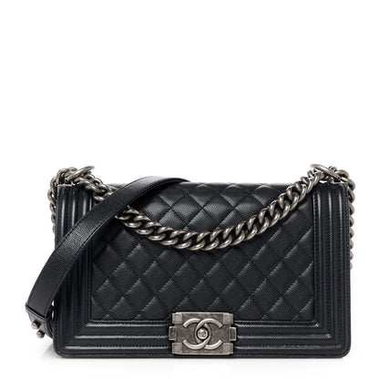 Chanel Caviar Quilted Medium Boy Flap Black 1 of 11