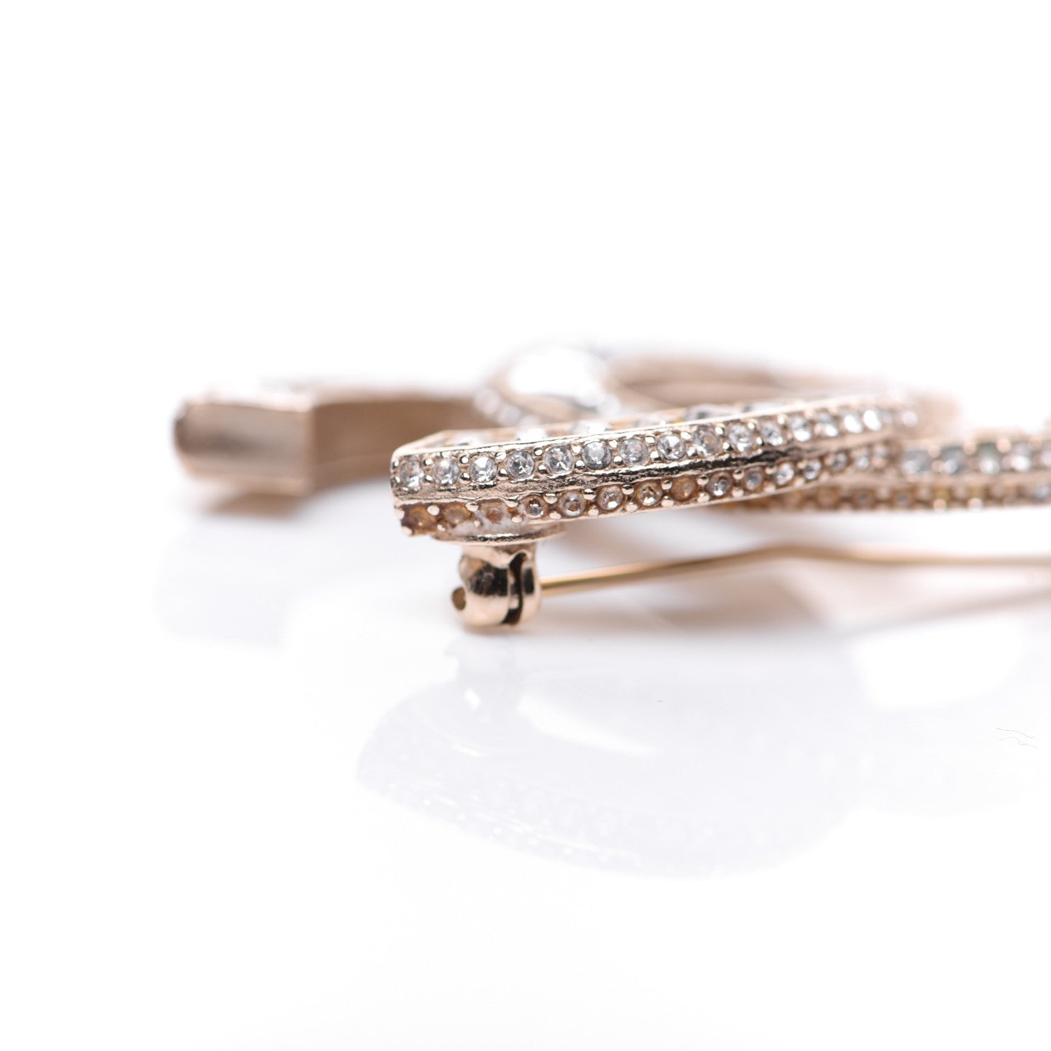 Chanel Baguette Crystal CC Brooch Gold 7 of 8