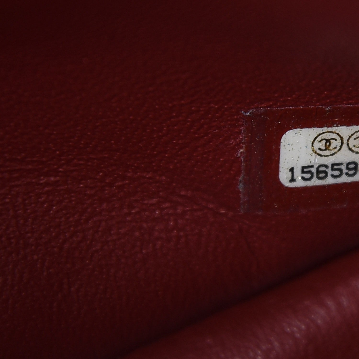 Chanel Caviar Quilted Jumbo Double Flap Dark Red 8 of 10