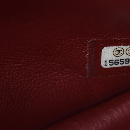 Chanel Caviar Quilted Jumbo Double Flap Dark Red 8 of 10