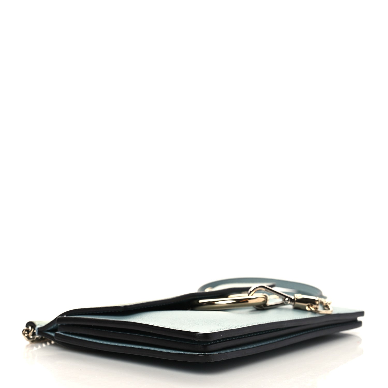 Chloe Calfskin Suede Mini Chain Faye Shoulder Bag Cloudy Blue 3 of 5