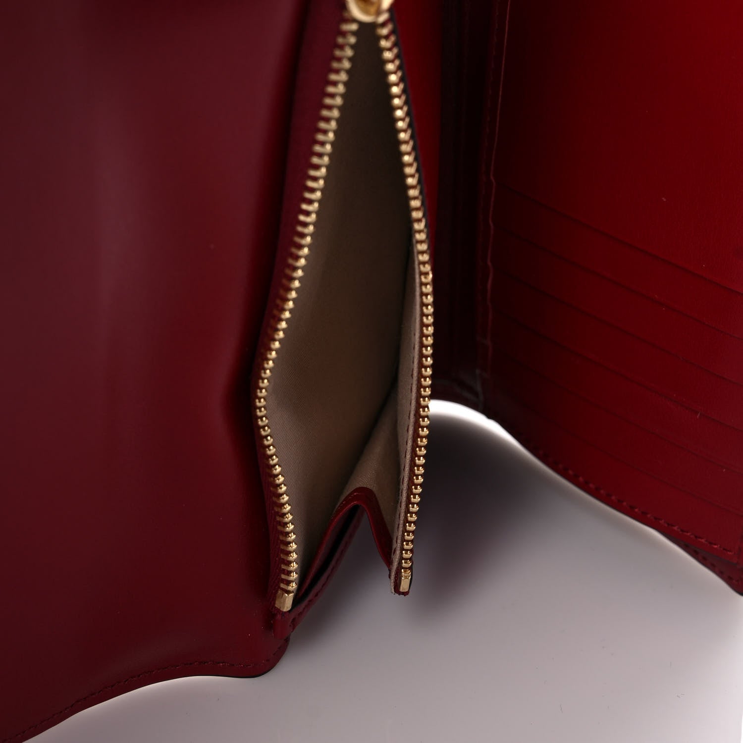 Chloe Calfskin Alphabet Compact Wallet Smoked Red 6 of 11