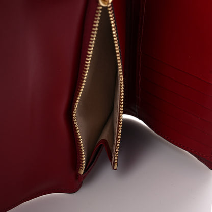 Chloe Calfskin Alphabet Compact Wallet Smoked Red 6 of 11