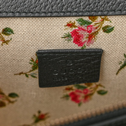 Gucci Calfskin Web Floral Embroidered Medium Dionysus Shoulder Bag Black 6 of 10