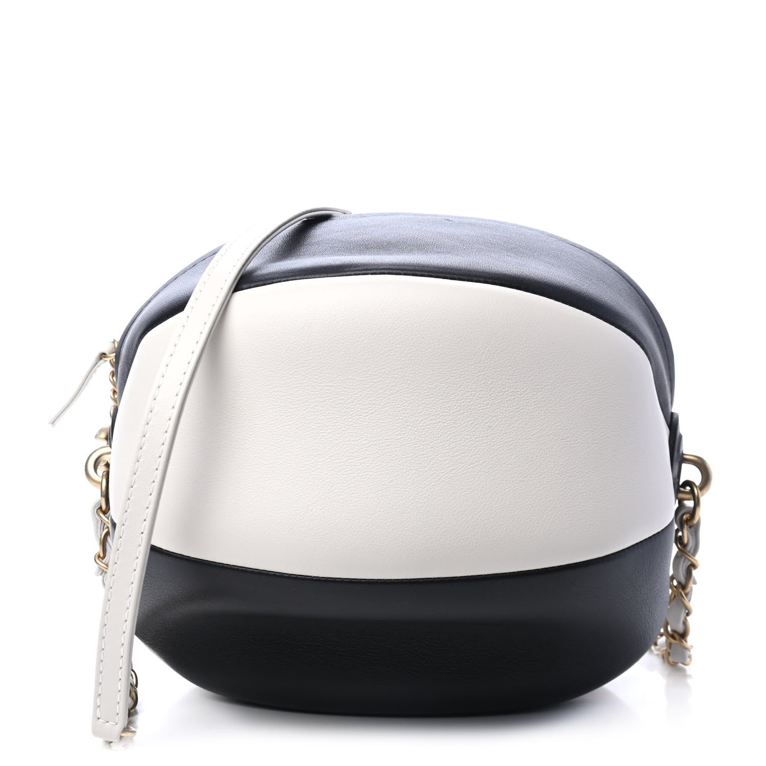 Chanel Calfskin Coco Beach Ball Bag White Black 1 of 4