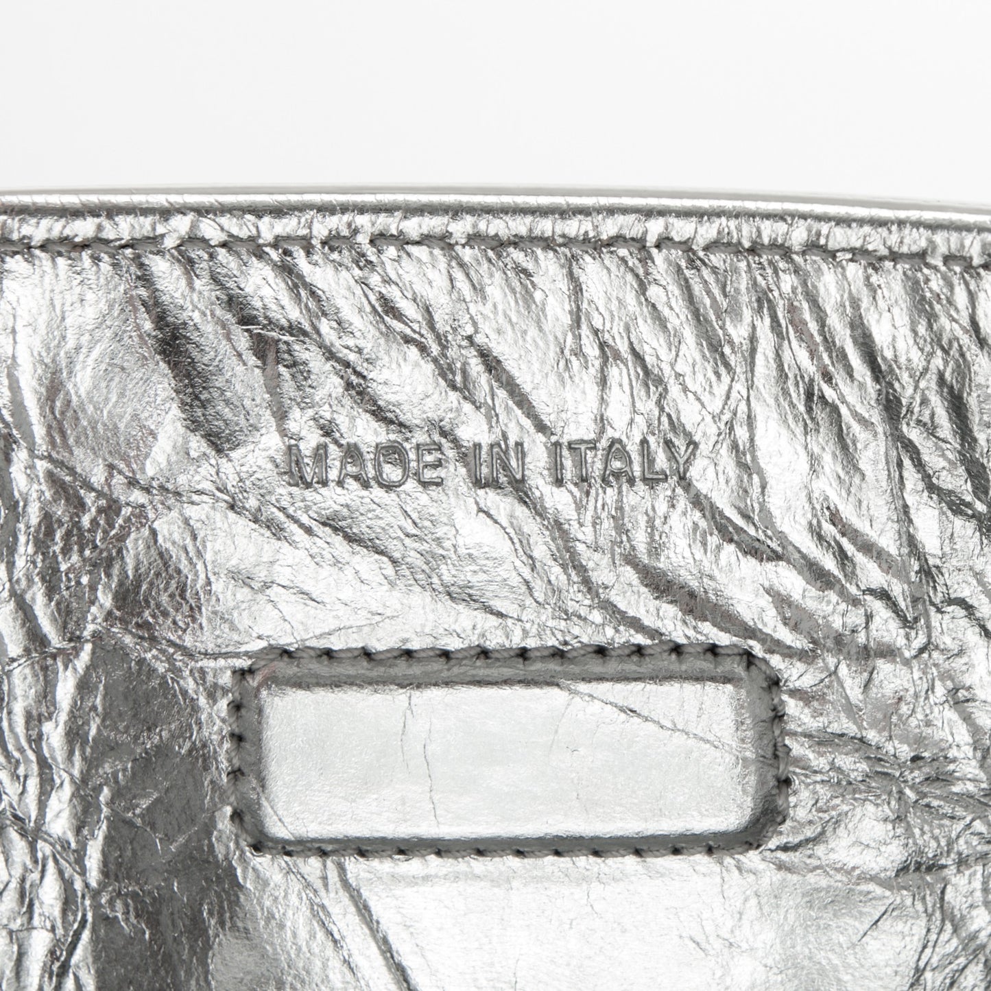 Metallic Calfskin Large Diorever Flap Silver