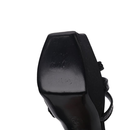 Chanel Satin Sequin Platform Pumps 41 Black 11 of 13