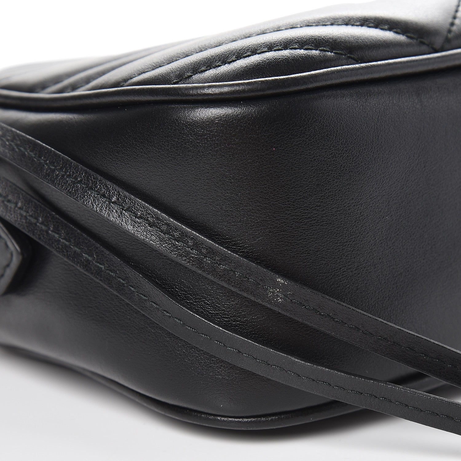 Gucci Calfskin Matelasse Small GG Marmont Chain Shoulder Bag Black 8 of 8