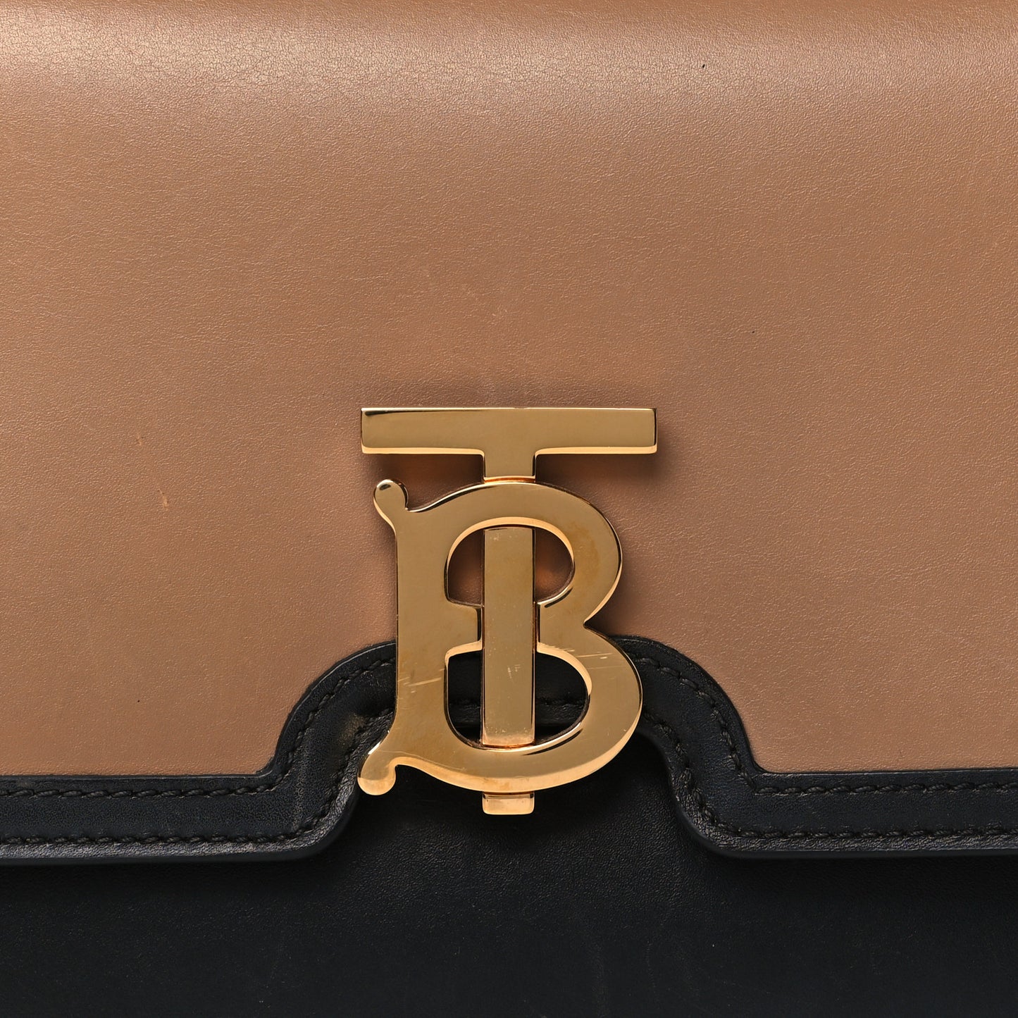 Calfskin Small TB Envelope Clutch Bag Malt Brown