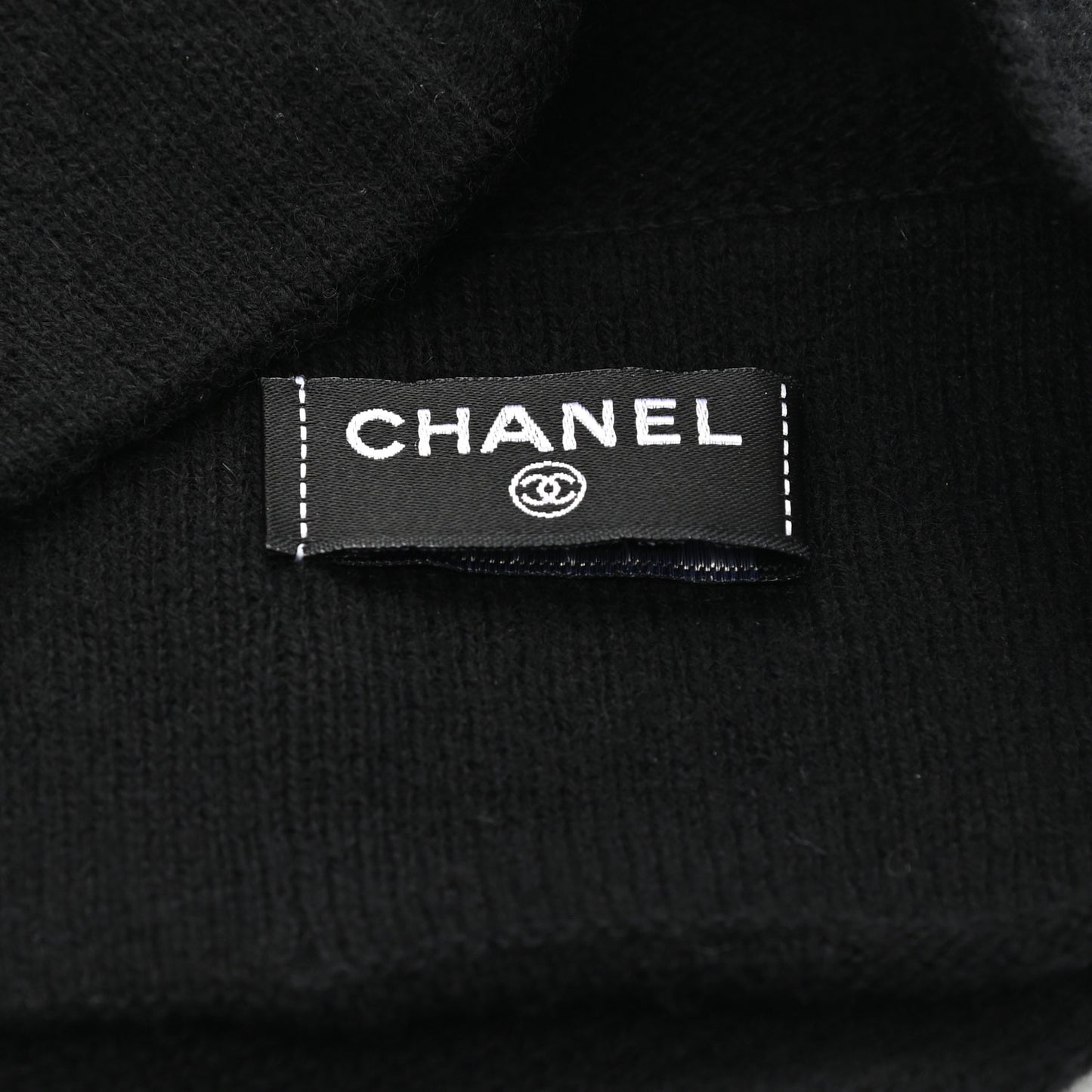 Cashmere Blend CC Beanie Hat Black