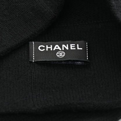 Chanel Cashmere Blend CC Beanie Hat Black 4 of 4