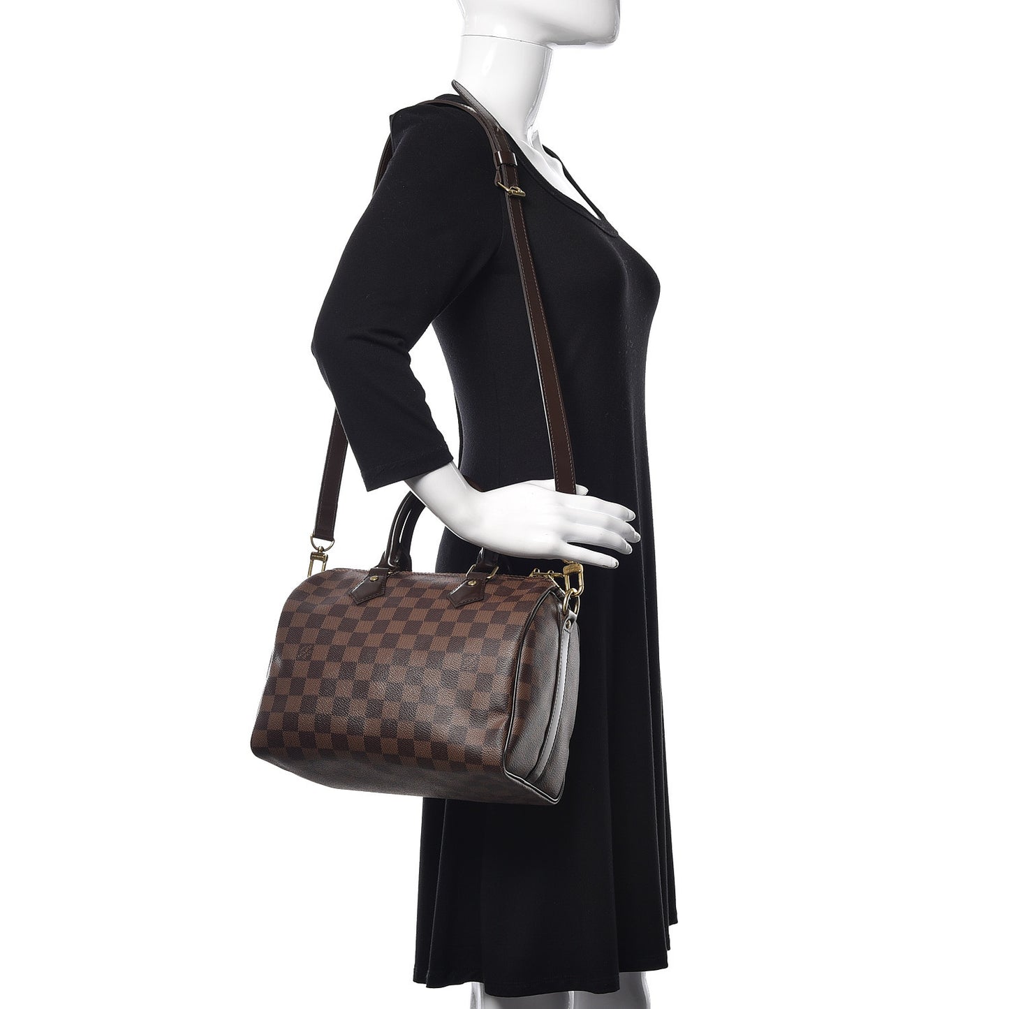 Damier Ebene Speedy Bandouliere 25