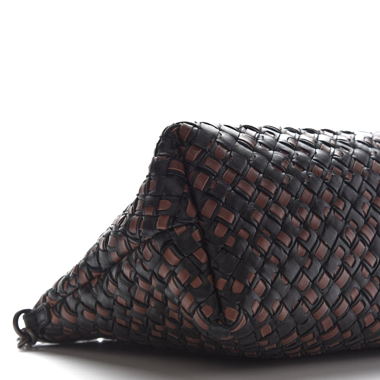 Nappa Intrecciato Chain Crossbody Black Brown