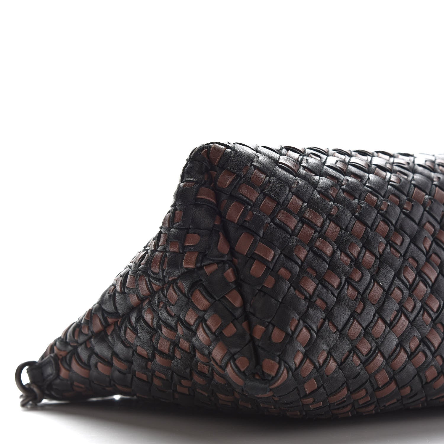 Bottega Veneta Nappa Intrecciato Chain Crossbody Black Brown 7 of 8