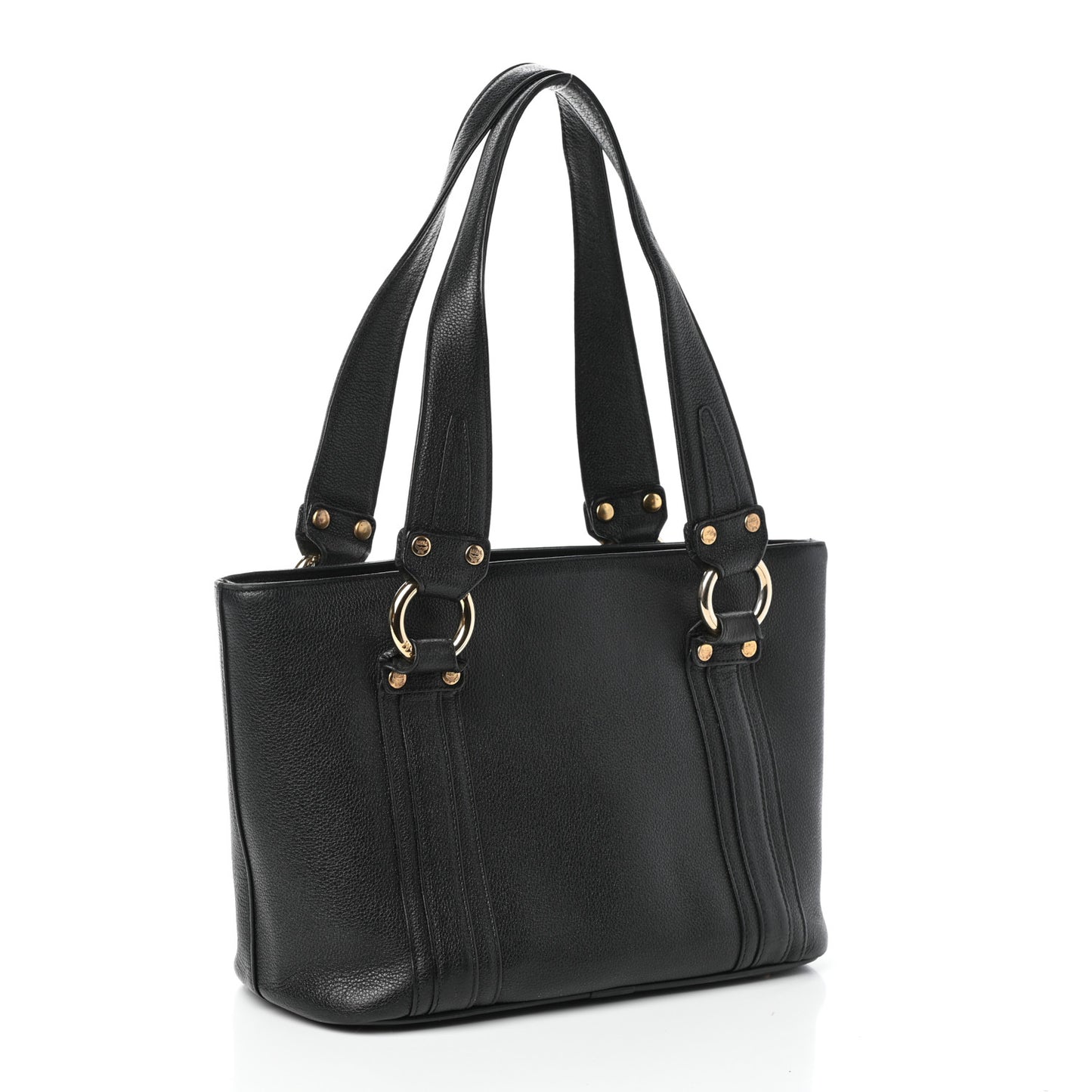Grained Calfskin Mini Tote Black